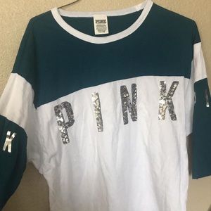 Pink 3/4 sleeve shirt Size XS